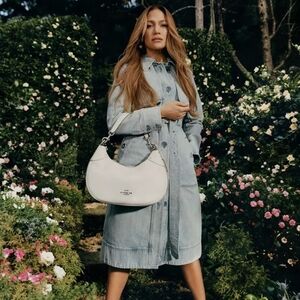 Coach Light Blue Denim Trench Coat